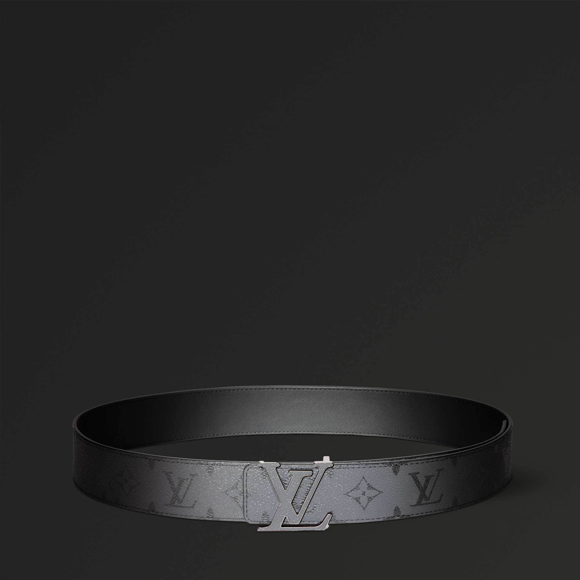 ベルト・LV イニシャル モノグラム リフレクティブ 40MM リバーシブル